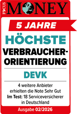 Focus Money: Höchste Verbraucherorientierung — DEVK, Ausgabe 02/2026